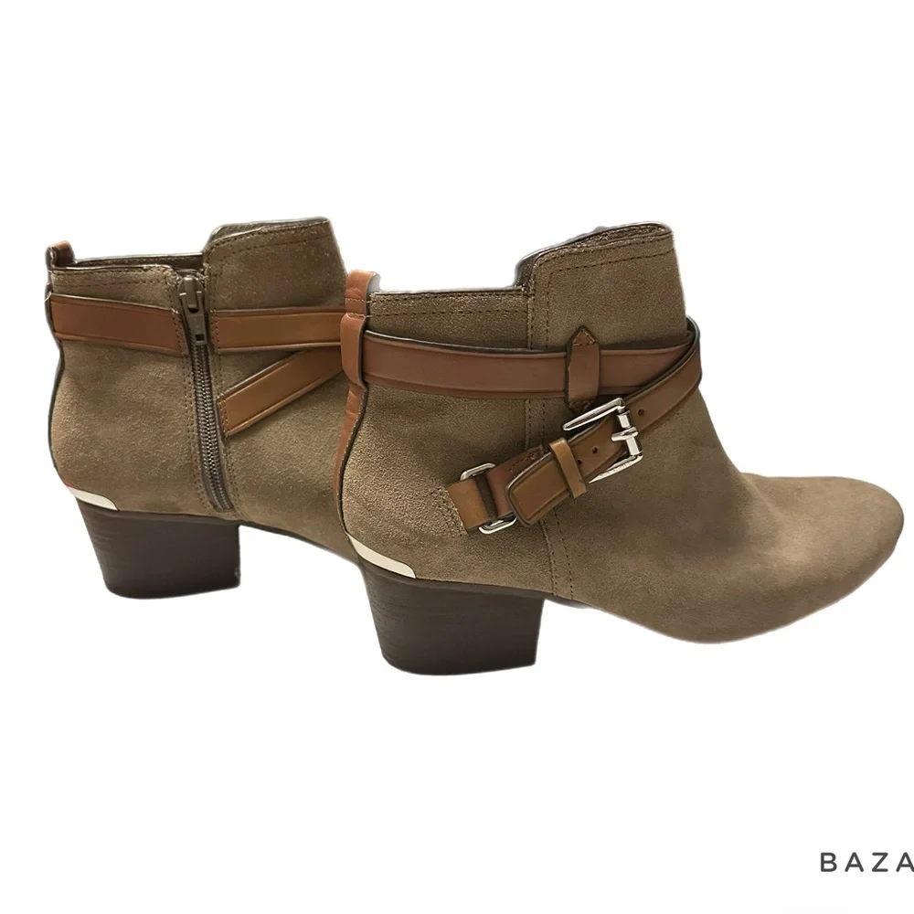 COACH Pauline Slate Gray Suede Leather Booties (Size 7) - Picture 4 of 12